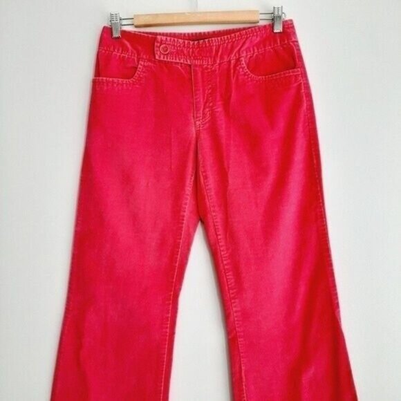 DAVID BITTON - Buffalo Lou Pink Velour Flare Pants Sz 2 Flawed - Picture 3 of 13